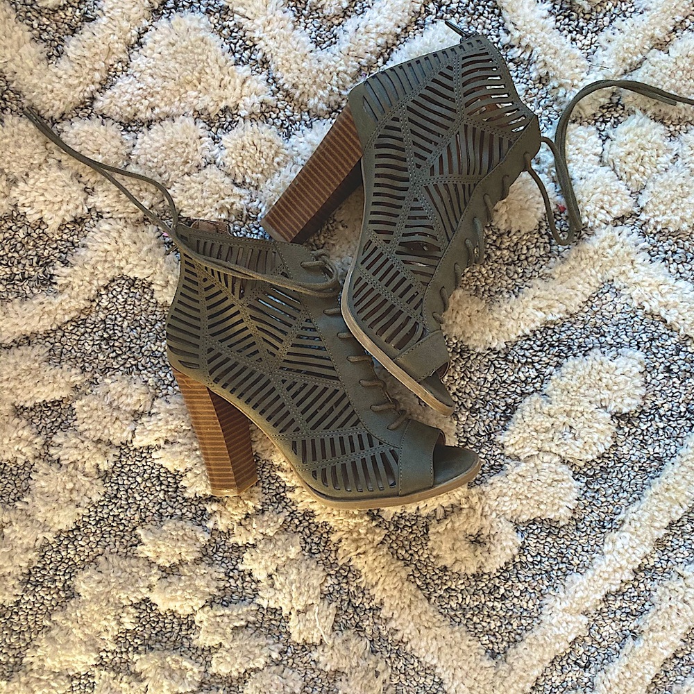 Olive green heels